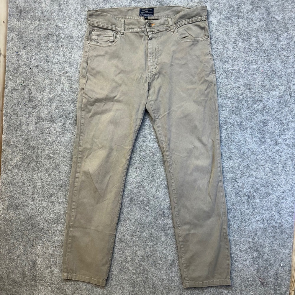 Halsey 44 Textured Dobby Pants Mens 34 Taupe Brown Good 5-Pocket Trousers